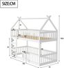 Merax Etagenbett Hochbett Kinderbett 90x200cm mit oberem Lattenrost und Leiter, Weiß Bild 3