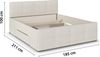 rauch Bett Holga, Polsterbett, mit Polster-Kopfteil, mit 2 Sockelschubkästen für mehr Stauraum, Farbe Webstoff Ivory/Champagner, Beige, Liegefläche 180x200cm Bild 4