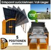 BRAST Strandkorb für 2 Personen, 120cm breit, 5 Designs, BxTxH: 120 x 79 x 150 cm, Volllieger, Rügen Deluxe, (verstellbare Rückenlehne weiches Fußkissen), inkl. wetterfeste Abdeckhaube Bild 3