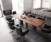 Esstisch Edge 300x100 XL Akazie Braun Troa Edelstahl Graphit Live-Edge Bild 5