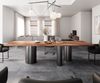 Esstisch Edge 300x100 XL Akazie Braun Troa Edelstahl Graphit Live-Edge Bild 2