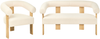 Sofa Set ILBRO Bouclé Cremeweiß Hellbraun Bild 4