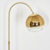 hofstein Stehlampe Stehlampe aus Metall/Glas in Messing/Gold/Klar, ohne Leuchtmittel, mit Glasschirm (25 cm) u. Fußschalter, 1 x E27, ohne Leuchtmittel Bild 4