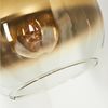 hofstein Stehlampe Stehlampe aus Metall/Glas in Messing/Gold/Klar, ohne Leuchtmittel, mit Glasschirm (25 cm) u. Fußschalter, 1 x E27, ohne Leuchtmittel Bild 2