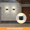 ZMH LED Wandleuchte Innen Wandlampe - Aussenlampe Schwarz Wandbeleuchtung Aussen 5W Außenlampe Up Down Außenleuchte IP65 Wandstrahler 3000K Warmweiß Außenbeleuchtung für Hauswand Garten Flur Bild 2