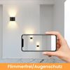 ZMH LED Wandleuchte Innen Wandlampe - Aussenlampe Schwarz Wandbeleuchtung Aussen 5W Außenlampe Up Down Außenleuchte IP65 Wandstrahler 3000K Warmweiß Außenbeleuchtung für Hauswand Garten Flur Bild 3