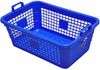 Lockweiler 103-968026 Wäschekorb, eckig, Kunststoff, 88 x 55 x 30 cm, 80 Liter, blau Bild 1