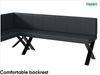 MEBLINI Eckbank für Esszimmer - Küchenbank - Essecke - Sitzecke Küche - PETER - X-Beine 142x196x87cm Links - Dunkelgrau Kunstleder Bild 5