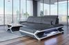 Ecksofa Napoli L Form aus Leder - Büffelleder - grau-weiß - Rechts Bild 4