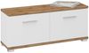 Garderoben-Set 5-teilig mit Spiegel und Schuhbank in weiß mit Eiche HUESCA-129 Bild 4