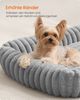 FEANDREA Hundebett, orthopädisches Hundekörbchen, Hundekissen waschbar, weiche Polsterung, 91 x 68 x 18 cm, grau Bild 3