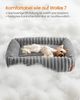 FEANDREA Hundebett, orthopädisches Hundekörbchen, Hundekissen waschbar, weiche Polsterung, 91 x 68 x 18 cm, grau Bild 2