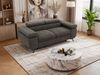 2-Sitzer Polstercouch PETER mit verstellbaren Armlehnen und Kopfstütze, Gepolsterte Couch, Wellenfeder - Dunkelgrau Velvet Bild 5