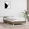 Einzelbettgestell Design für Erwachsene mit Kopfteil ohne Matratze Taupe 90x200 cm Stoff d3105e Bild 2
