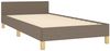Einzelbettgestell Design für Erwachsene mit Kopfteil ohne Matratze Taupe 90x200 cm Stoff d3105e Bild 4