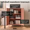 skølm 'Ituri' Kommode, Metall, terrakotta, 120x80x38 cm, Highboard mit 3 Fächern Bild 2