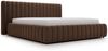 GRAINGOLD Bliss Polsterbett 120x200, Doppelbett, Bett mit Kopfteil, Bettkasten, Velour-Stoff, Braun Bild 2