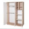 roba Kinderkleiderschrank Elva 3-türig mit offenen Fächern - Babyzimmer Schrank mit 2 Kleiderstangen & Einlegeböden - Schrank mit Soft-Close-Türen - Cashmere / Virginia Chestnut Bild 3