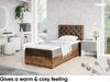 MEBLINI Boxspringbett LOFTY 3 90x200 cm mit Bettkasten – H3/Braun Samt Gepolstert Einzelbett mit Topper & Bonellfederkern-Matratze Bild 4