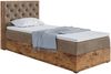 MEBLINI Boxspringbett LOFTY 3 90x200 cm mit Bettkasten – H3/Braun Samt Gepolstert Einzelbett mit Topper & Bonellfederkern-Matratze Bild 1