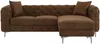 Vente-unique - EDWINA Sofa Stoff Braun - B 155 cm x H 74 cm x L 238 cm Bild 2