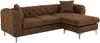 Vente-unique - EDWINA Sofa Stoff Braun - B 155 cm x H 74 cm x L 238 cm Bild 3