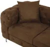 Vente-unique - EDWINA Sofa Stoff Braun - B 155 cm x H 74 cm x L 238 cm Bild 5