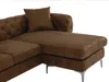 Vente-unique - EDWINA Sofa Stoff Braun - B 155 cm x H 74 cm x L 238 cm Bild 4