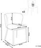 Esszimmerstuhl 2er Set MINA Stoff Taupe Bild 2