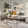 Couchtisch-Set Ramio Eiche/Schwarz 80x80 cm 2 Teile Vicco Bild 5