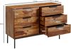 Kommode 117 x 80 x 42 cm Sheesham Massivholz / Metall Schubladenkommode, Industrial Sideboard Kommodenschrank Holz Modern, Standschrank Anrichte Wohnzimmer Bild 4