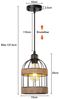 Rosnek LED Pendelleuchte 1-flammige Rattan Pendelleuchte, Boho Mini Kronleuchter, handgefertigt, Halogen, E27, Farmhouse Hängelampe für Küche, Insel, Bar, Flur & Schlafzimmer Bild 2