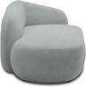 DOMO. collection Recamiere 700013, Liege mit Zierkissen, oval, Füße mit Filzgleitern, Chaiselongue, Sofa, Polstergarnitur, 183 x 105 x 75 (BxTxH), grau Bild 4