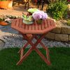 Tisch, Eukalyptus, achteckig, braun H 50 cm Bild 3