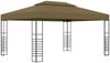 Gartenpavillon, Pavillon mit LED-Lichterkette 3x4 m Taupe Bild 3