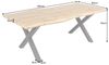 riess-ambiente Baumkantentisch WILD 160cm braun / schwarz · Küchentisch in Wildeichen-Design (Einzelartikel, 1-St), X-Gestell aus Metall · bis 6 Personen · Industrial-Stil Bild 3