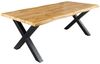 riess-ambiente Baumkantentisch WILD 160cm braun / schwarz · Küchentisch in Wildeichen-Design (Einzelartikel, 1-St), X-Gestell aus Metall · bis 6 Personen · Industrial-Stil Bild 5