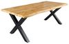 riess-ambiente Baumkantentisch WILD 160cm braun / schwarz · Küchentisch in Wildeichen-Design (Einzelartikel, 1-St), X-Gestell aus Metall · bis 6 Personen · Industrial-Stil Bild 4