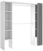 Vente-unique - Kleiderschrank Kleiderschranksystem - B. 110/180 cm - Weiß & Grau - DORIAN Bild 2