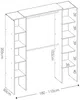 Vente-unique - Kleiderschrank Kleiderschranksystem - B. 110/180 cm - Weiß & Grau - DORIAN Bild 4