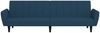 vidaXL Schlafsofa 2-Sitzer Blau Samt 375857 Bild 5