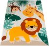 Paco Home Kinderteppich Bino 582, rechteckig, Höhe: 4 mm, Spielteppich, Motiv Tiere, Löwe & Giraffe, Kinderzimmer Bild 4