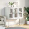 vidaXL Sideboard Weiß 100,5x39x107 cm Kaltgewalzter Stahl 853409 Bild 4