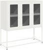 vidaXL Sideboard Weiß 100,5x39x107 cm Kaltgewalzter Stahl 853409 Bild 2