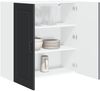 vidaXL Wandschrank PORTO Schwarz 80 x 31 x 80 cm Holzwerkstoff 885406 Bild 3