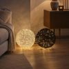 s.luce Mesh LED-Drahtkugel Innen & Außen Warmweiß Aluminium Ø 50cm Bild 2