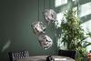KAWOLA Pendelleuchte EDESSA Hängelampe 3-flammig Glas silber 150 x 50 x 50 cm Bild 2