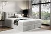 Boxspringbett Schlafzimmerbett OVIEDO XL 160x220cm Stoff Fresh Hellgrau Bild 2
