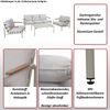 Aluminium-Gartengarnitur HWC-O11, Outdoor 3-Sitzer Sitzbank Sessel Sofa, Olefin (205 g/m²) ~ terrakotta Polster beige Bild 2