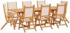 vidaXL 9-tlg. Garten-Essgruppe Massivholz Akazie und Textilene 3279279 Bild 2